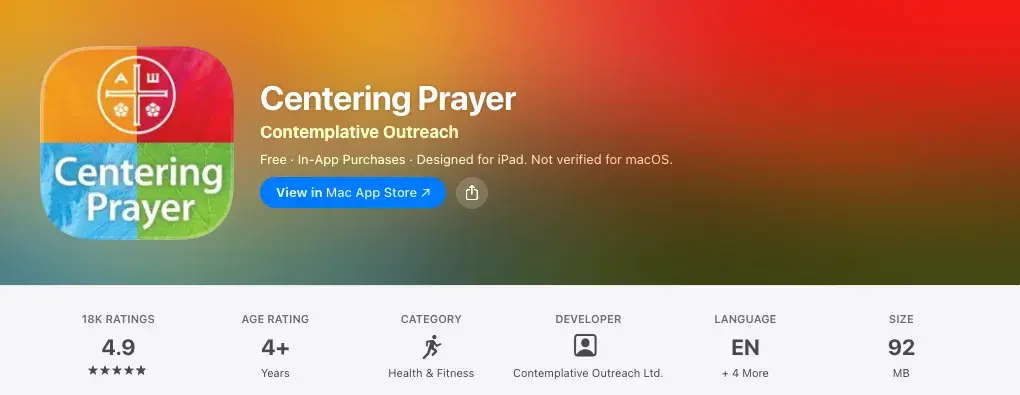Centering Prayer on the App Store