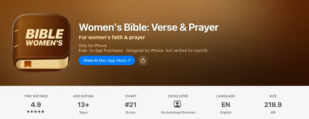 Women's Bible: Verse & Prayer on the App Store